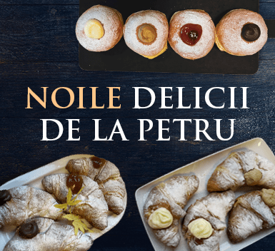 Descoperă noile produse PETRU: gogoși și croissante cu arome încântătoare.