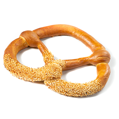 Sesame seed pretzel